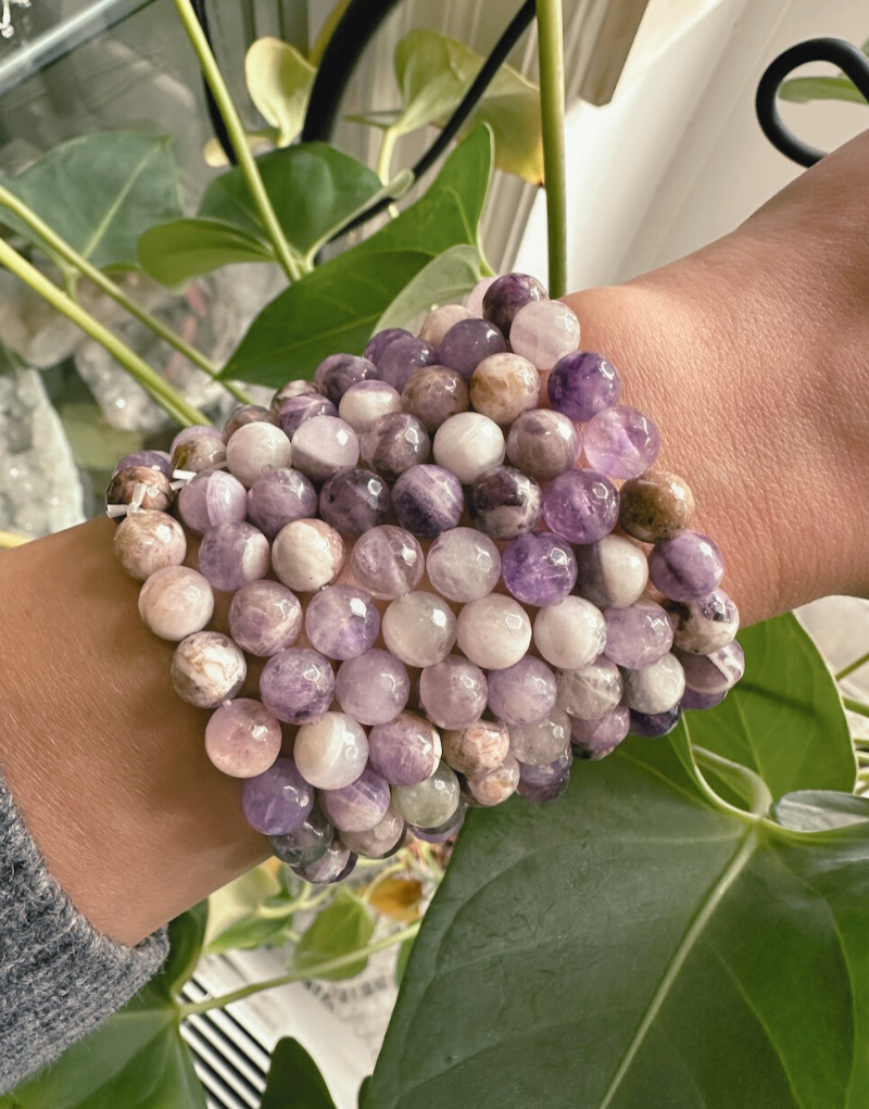 Amethyst Chevron - 8mm Facet Bracelet