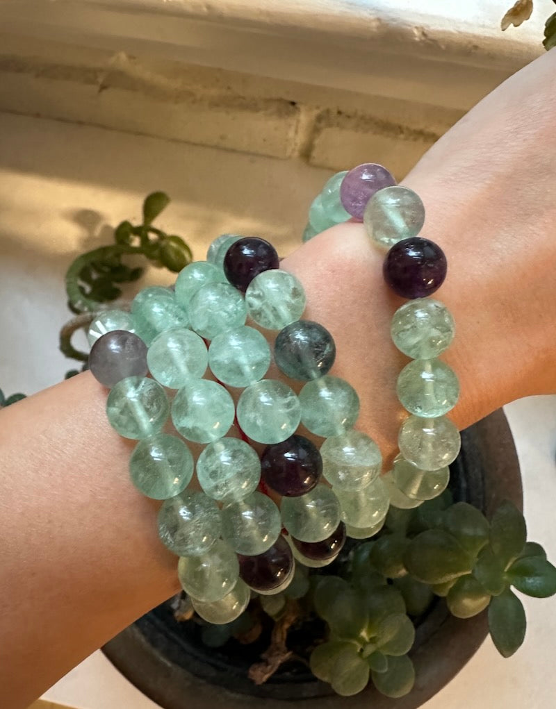 Fluorite Bracelet - 10mm round