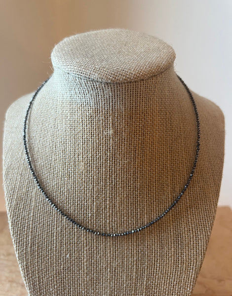 HEMATITE BEADED NECKLACE