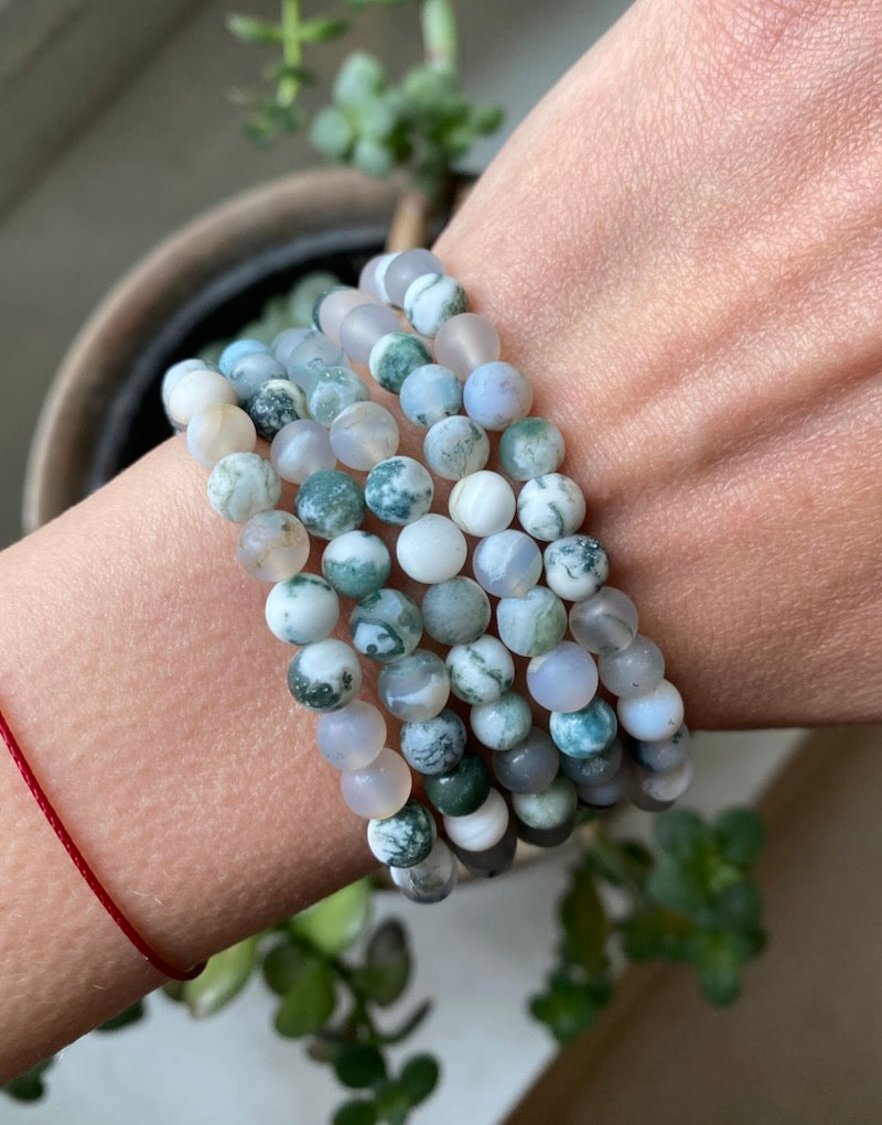 Agate Tree -  6mm Round