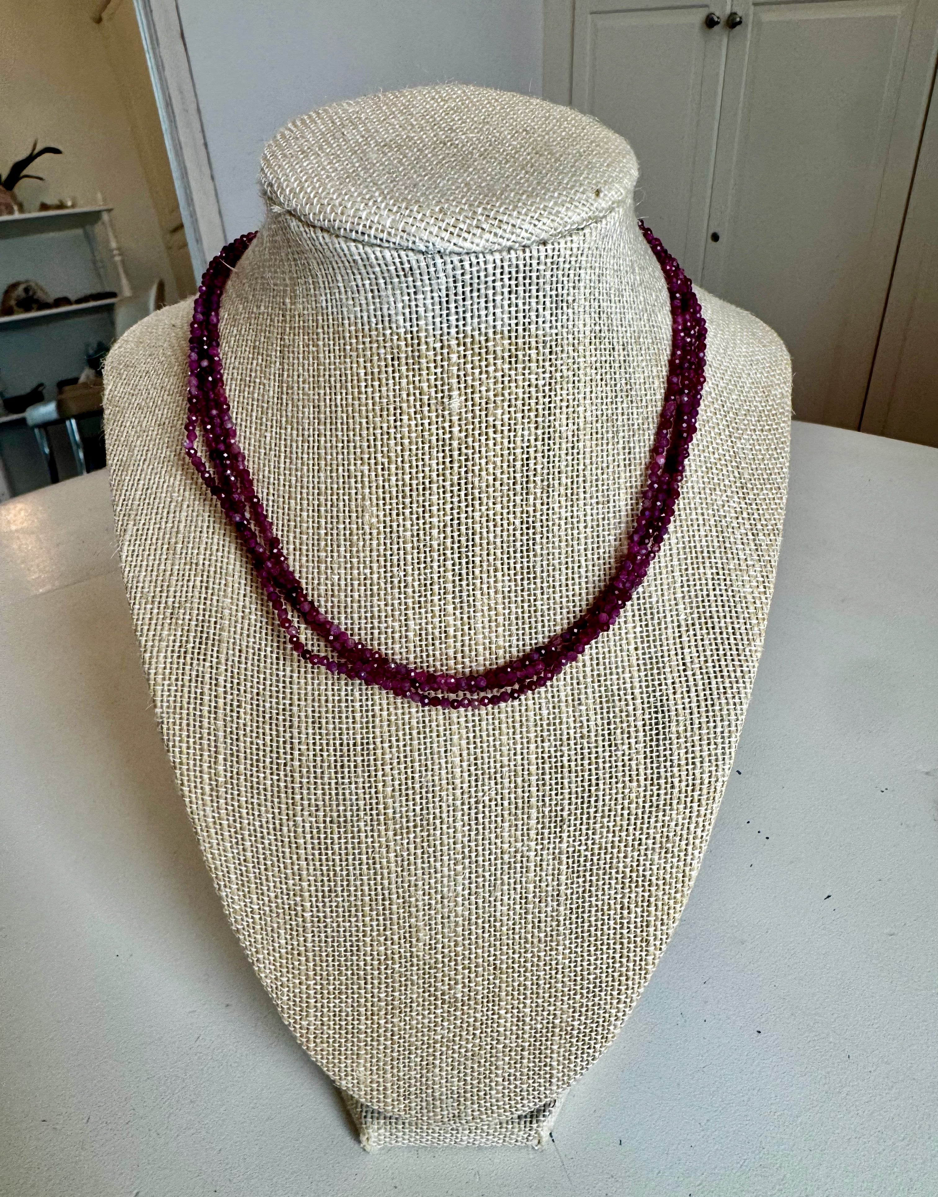 Ruby Beaded Necklace