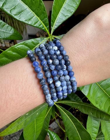 SODALITE BRACELET- 6MM ROUND