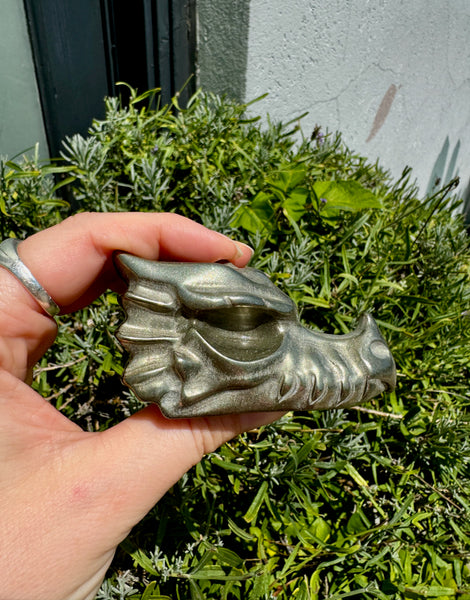 PYRITE DRAGON SKULL