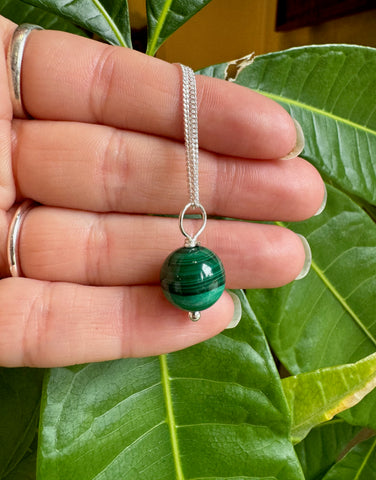 MALACHITE PENDANT - SPHERE L