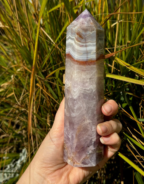 Amethyst Agate Polished Point