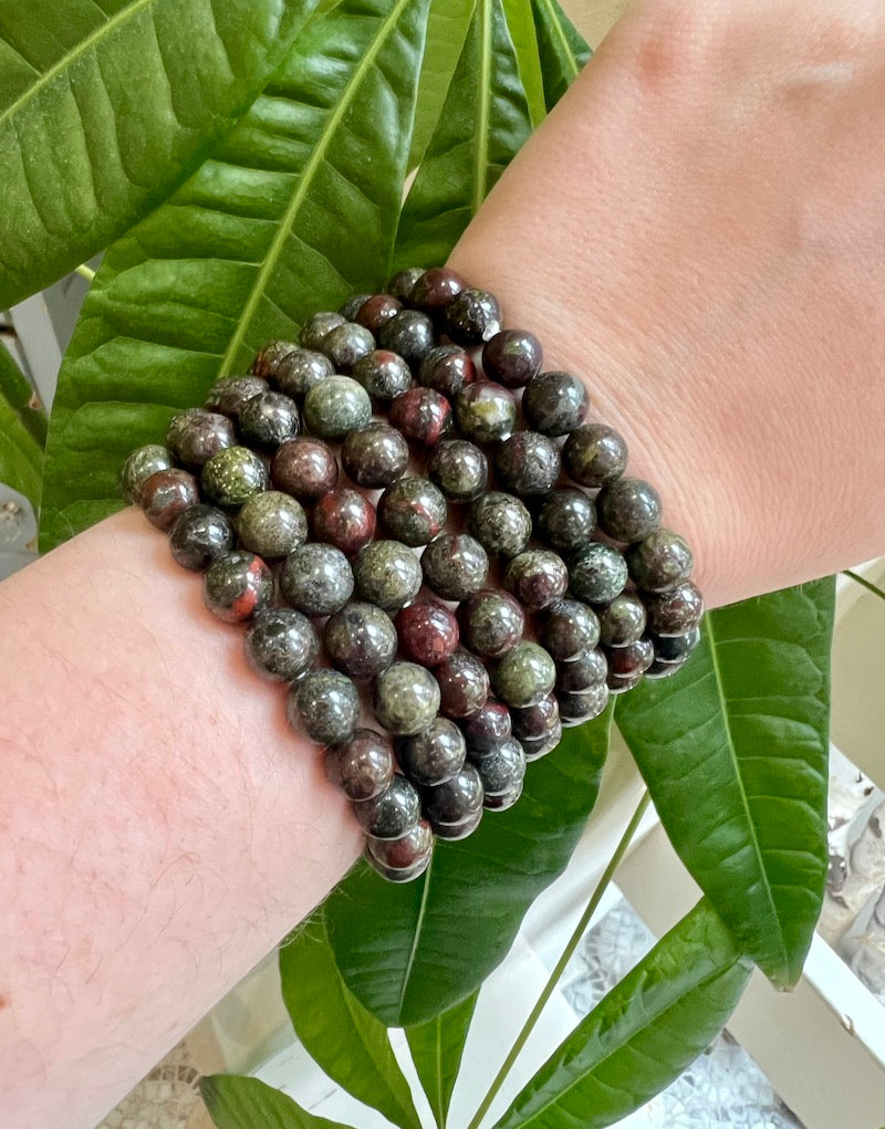 Dragon's Blood Stone - 8mm Round Bracelet