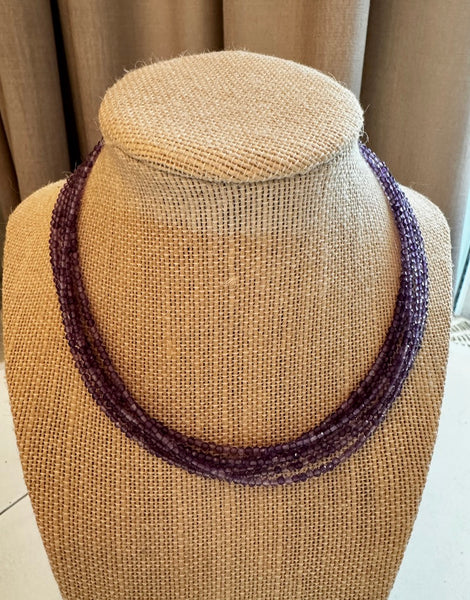 AMETHYST BEADED NECKLACE