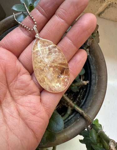 Citrine Tumble Pendant XXL