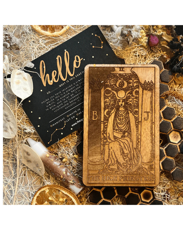 THE HIGH PRIESTESS - WOOD CARD