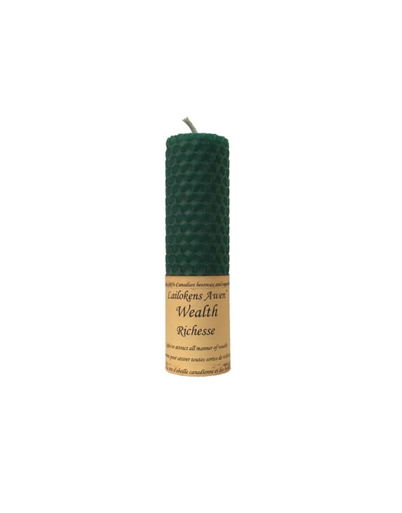 Wealth Spell Beeswax Candle
