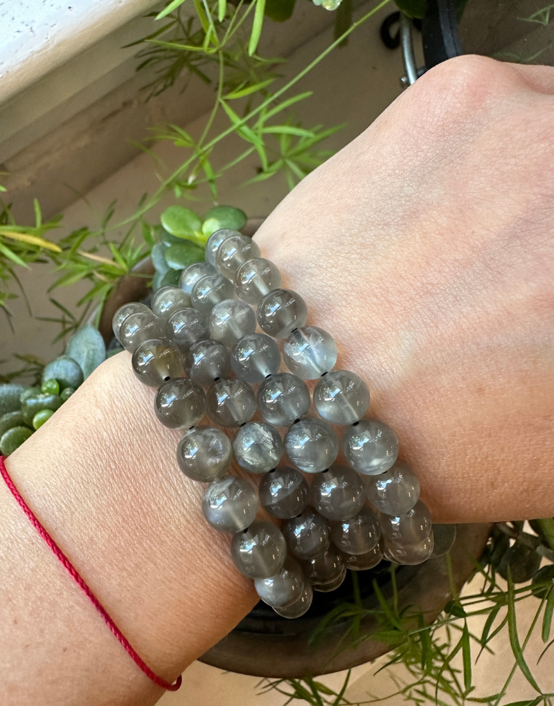 Moonstone Grey - 8mm Round