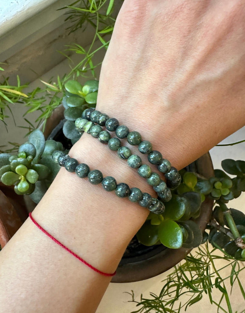 BC Jade Bracelet - 6mm Round (Dark)