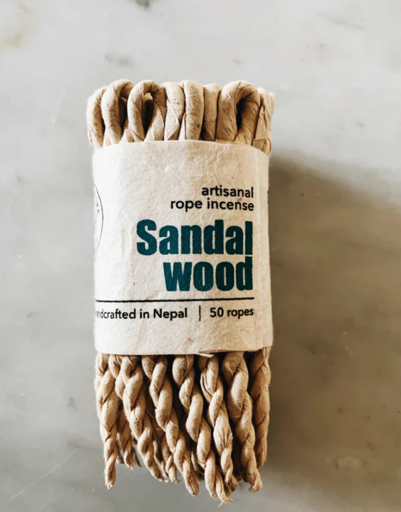 Handcrafted Artisanal Rope Incense- Sandalwood