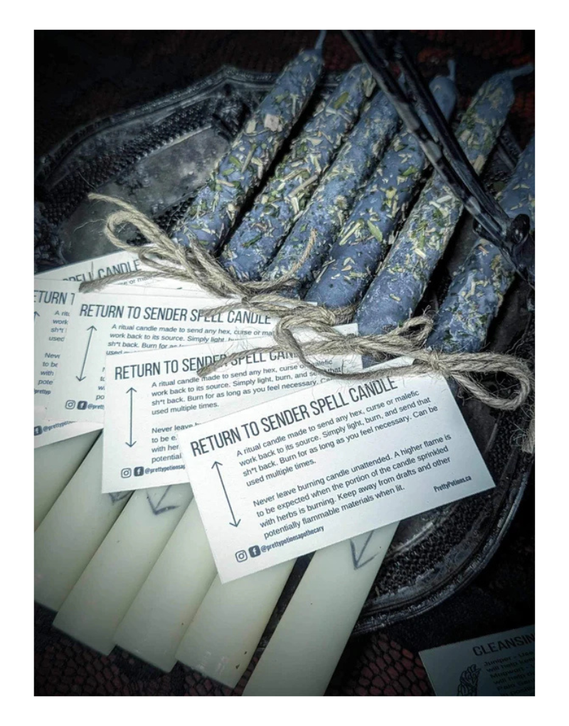 Return to Sender Spell Taper Candle