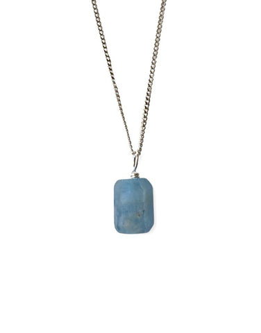 Aquamarine Cylinder Pendant