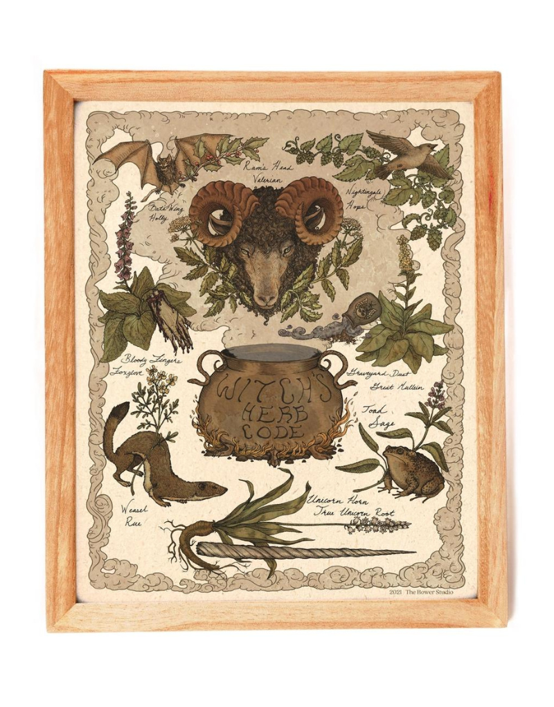 Bower Studio - Witch's Herb Code Print - 8x10"