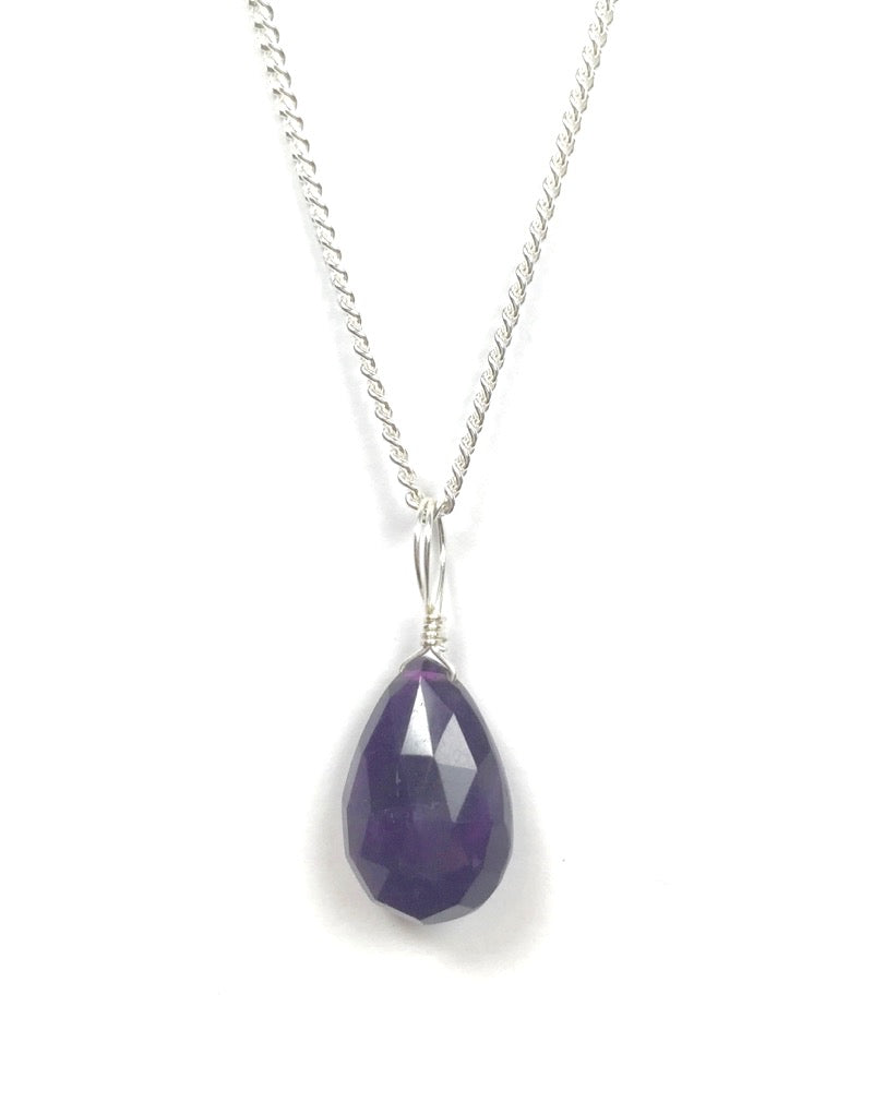 Amethyst Teardrop Pendant