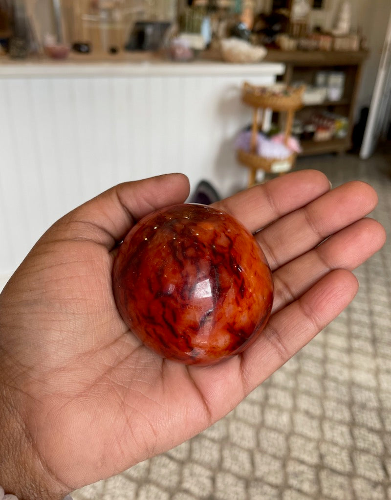 Carnelian Palm Stone