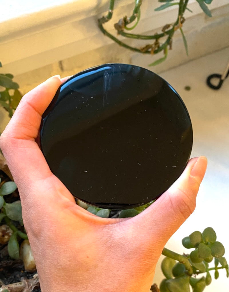 Black Obsidian Scrying Mirror