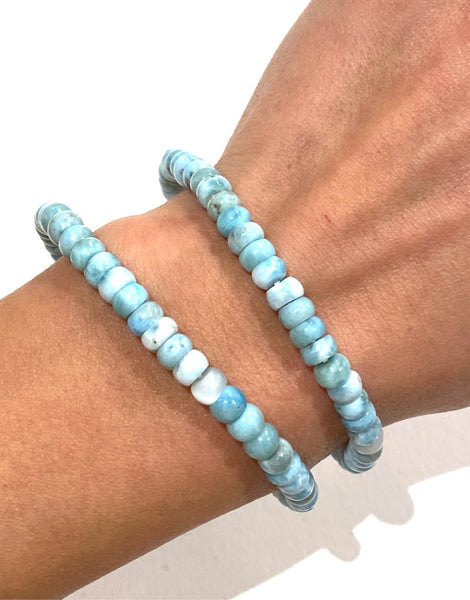 Larimar -  6mm Rhondelle