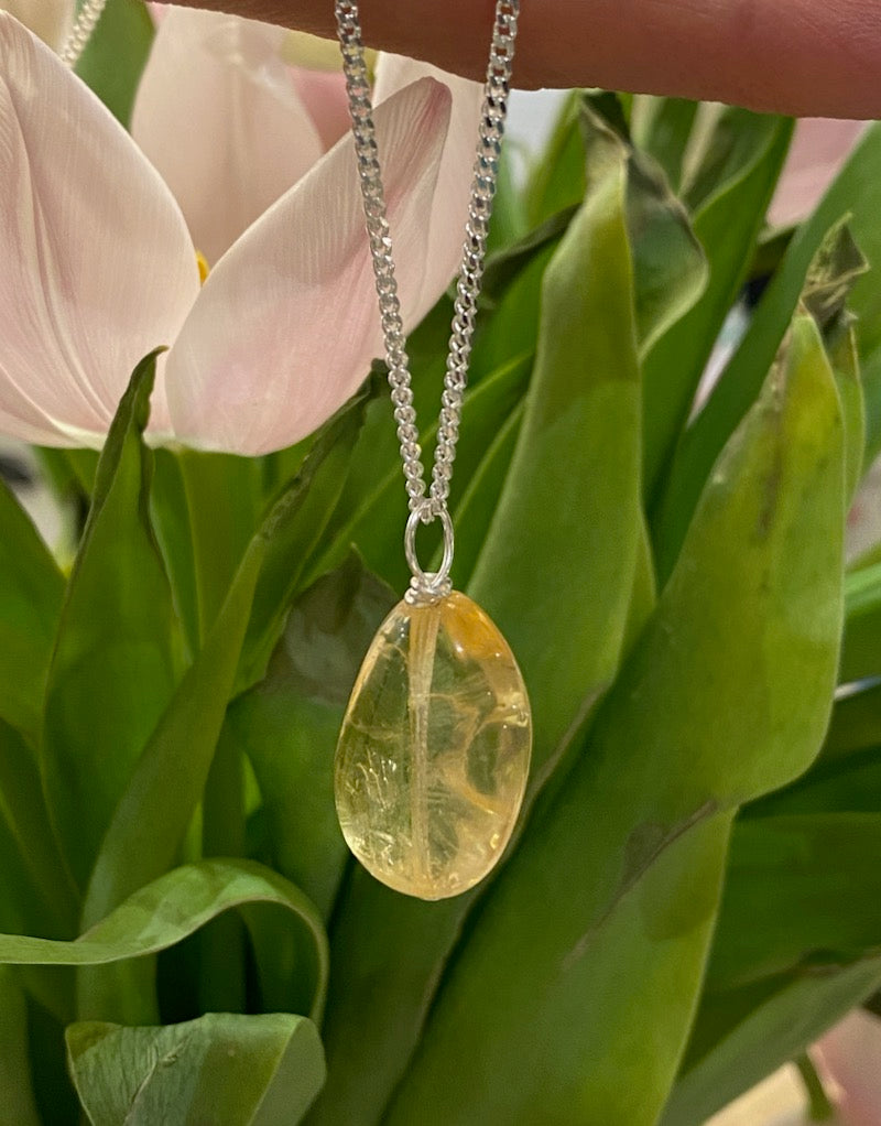 Citrine Tumble Pendant