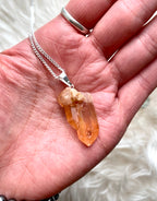 Quartz- Tangerine Raw Pendant