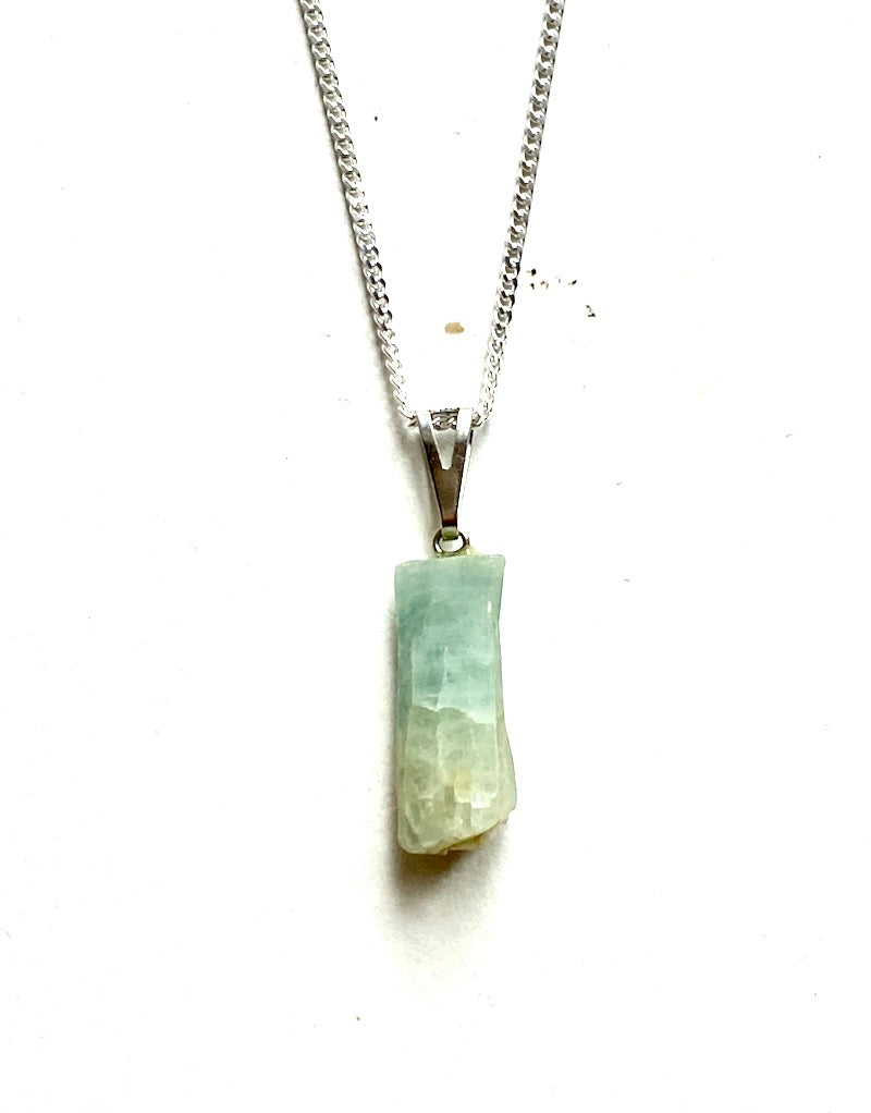 Aquamarine Raw Pendant