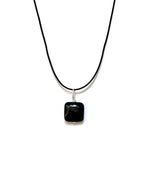 Tourmaline -Black Square Pendant