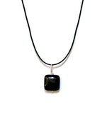 Tourmaline -Black Square Pendant