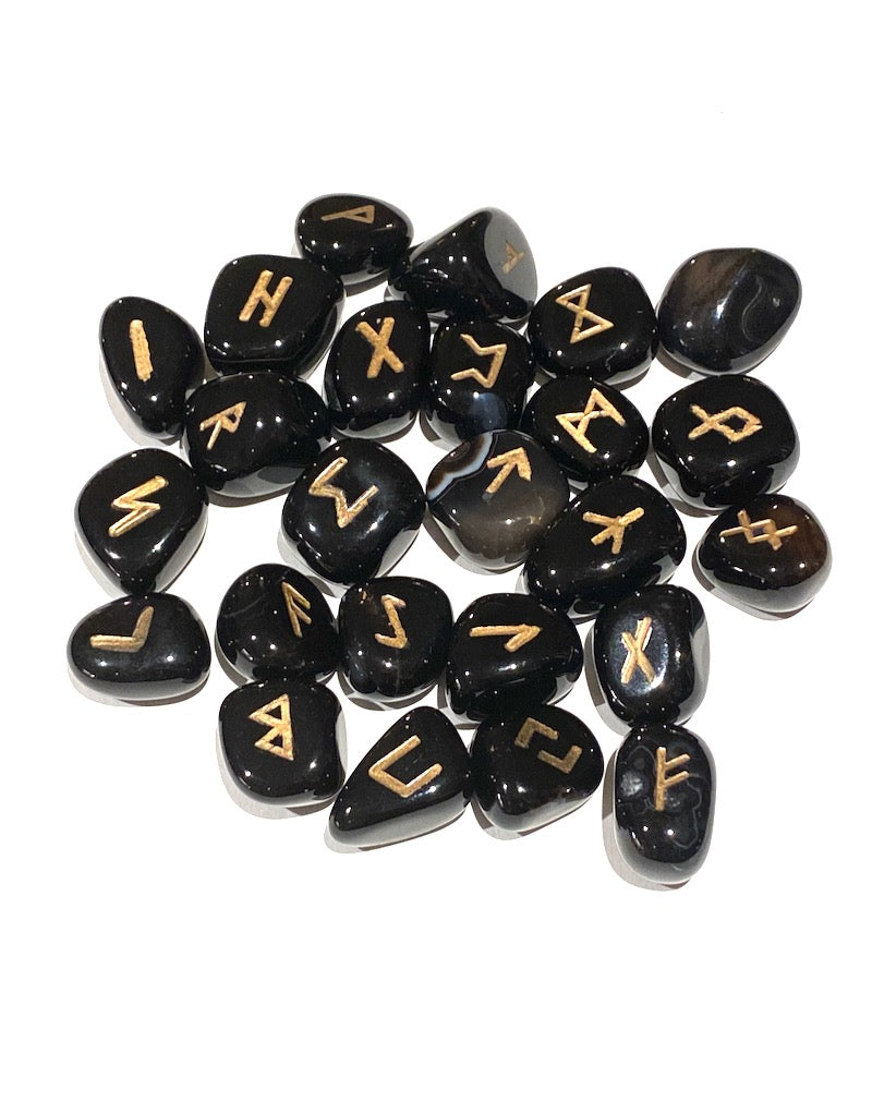 Runes - Black Agate