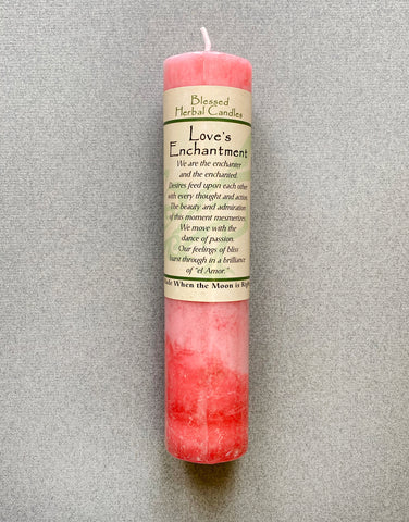 SPELL - TALL CANDLE  - LOVE'S ENCHANTMENTS